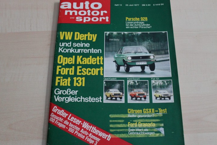 Deckblatt Auto Motor und Sport (13/1977)